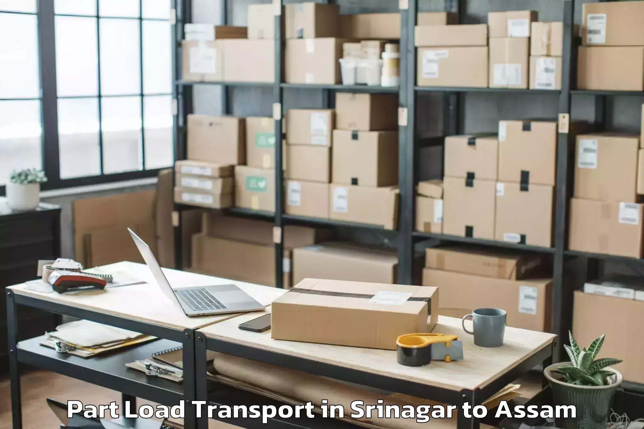 Professional Srinagar to Bijni Part Load Transport